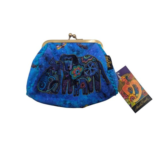 New Laurel Burch Canine Family Coin Purse or Dog Cosmetic Bag With Kiss Lock - Picture 2 of 13